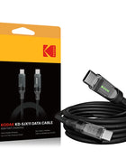 Kodak 60W PD nylon trasparente con cavo dati di tipo C a ricarica rapida leggero Cavo di ricarica rapida Apple Samsung Xiaomi