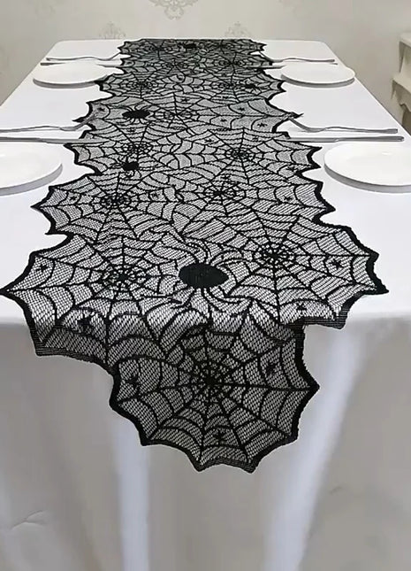 Halloween Tablecloth tablecover table decor Haunted House Pumpkin Spider Web Tablecloth 2025 Halloween Party Decoration Supplies - Riparo82
