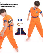 Ragazzi Ragazze Halloween Son Goku Costumi Cosplay Per I Bambini Vestito Tuta Da Uomo Krillin Vestiti Da Formazione Saiyan Abiti Parrucca Vestire
