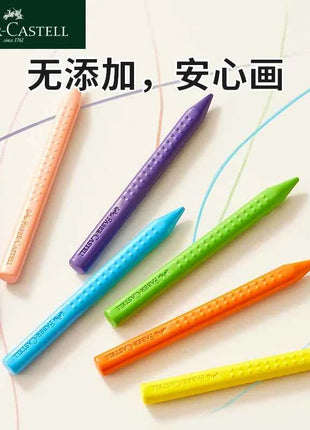 12/24 Colors Faber Castell Erasable Plastic Crayons Eraser and Sharpener School Supplies Non Toxic Crayons for Toddlers Washable