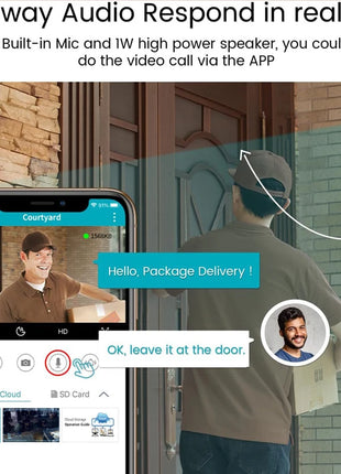 Xiaomi 4K Mini Security Camera Full Color Night Vision WiFi Monitor IP65 Waterproof Motion Detect Surveillance With 2 Way Audio - Riparo82