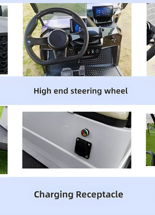 New Energy Sightseeing Car Electric Golf Cart with Electric Four-Wheel Vehicle off-Road Vehicle 2025 Latest Model Factory Direct - Riparo82