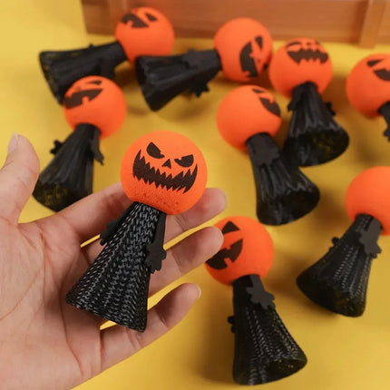 10-20PC Fun Halloween Finger Puppet Gift Pumpkin Jumping Doll Game Toys for Kids Birthday Party Favors Goodie Bag Piniata Filler