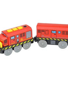 Locomotiva in legno Magnetic Electric Car Train Toys Fit Biro wood Diecast Slot Train Track Railway Educational Toys For Kids