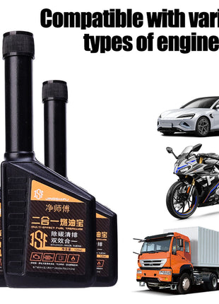 120 ml Car Fuel Treasure Universal 2-in-1 Auto De-Carbonisation Cleaning Maintenance Cleaner Petrol Additive Engine Oil Catalyst - Riparo82