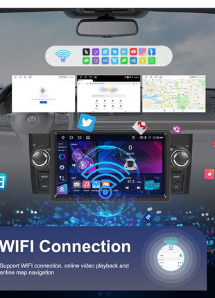 Podofo 7" Car Radio Wireless CarPlay Android Radio For FIAT Punto 2005-20009/Linea 2007-2011 Multimedia GPS FM WIFI BT Autoradio - Riparo82