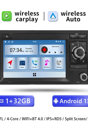 Android 14 Wireless Carplay 8G 128G Car Multimedia For Audi A4 B8 B6 B7 S4 B7 B6 RS4 B7 SEAT Exeo 7" Navigation AutoRadio - Riparo82