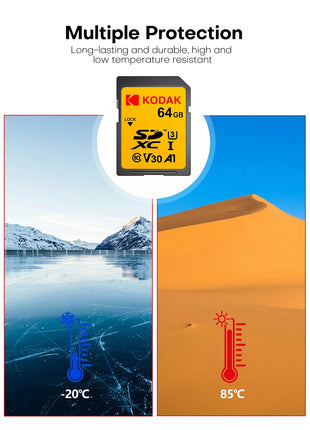 KODAK microsd 256gb Scheda SD Ad Alta velocità C10 U3 32GB 64GB 128GB carte Scheda di Memoria sd USH-1 SDXC Flash chiavetta USB sdcards Per La Macchina Fotografica