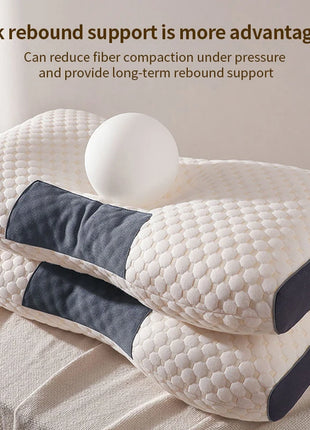 Neck Pillow Help Sleep And Protect The Neck Cervical Orthopedic Household Soybean Fiber SPA Massage Pillow For Sleeping New - Riparo82