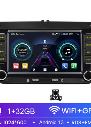 2 Din Car Radio Android 13 Car Multimedia Player GPS WiFi Carplay For Volkswagen Skoda Octavia golf 5 6 touran passat polo Jetta - Riparo82