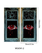 Halloween Curtain Backdrop with Female Ghost Design used for Creating A Terrifying Atmosphere In Indoor/Outdoor Party Decor - Riparo82