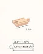 Nuovi tipi di parti di cingoli in legno Pista ferroviaria in legno di faggio Accessori per giocattoli adatti a tutte le marche Piste in legno Giocattoli per regali per bambini - riparo82