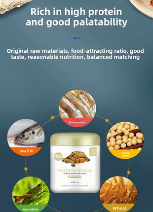 AC-Fish Turtle Food-High Calcium&Protein Formula for Pet Turtles (Red-Eared Slider,Snapping,Box Turtle)-Aquatic&Land Turtle Diet - Riparo82