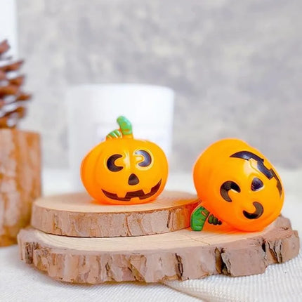 24 Pcs Halloween Mini Witch Hat & Broom Set  8 Witch Hats, 8 Brooms, 8 Pumpkin Heads - Halloween Party Favors, Decoration