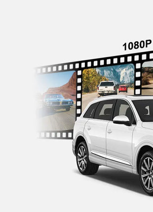 3 Channel Dash Cam Front and Rear Inside 1080P 3 Way Triple Car Camera with IR Night Vision Loop Recording - Riparo82