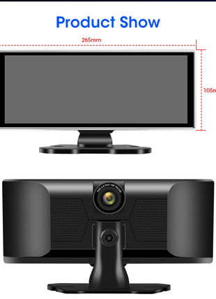 11.26 inch Dash Cam 4K Car DVR Wireless Carplay & Android Auto GPS Navigation Video Recorder Dashboard Dual Lens Dual BT FM AUX - Riparo82