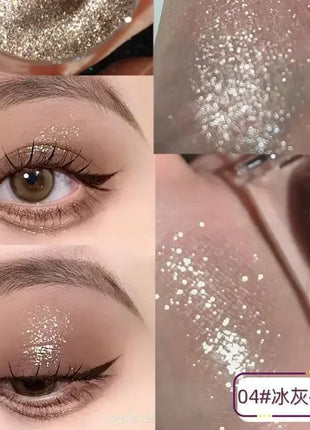 Hot Monochrome Eyeshadows Cowherd Weaver Girl Pearlescent Fine Glitter Sequins Cement Matte Student Eye Shadow Palette Wholesale - Riparo82