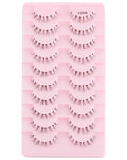 10 Pairs Faux Mink Eyelashes Handmade Natural False Eyelashes Soft Cross Messy Eye 3D Curly Eyelashes Extension Makeup Tools - Riparo82