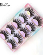 Faux Cils 3/5 Pairs False Eyelashes make up Natural Long Dramatic Halloween Eyeylash 3D Mink Lashes Tools Extension maquiagem - Riparo82