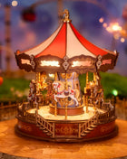 Robotime Rolife Carosello classico Carillon Facile da montare Puzzle in legno 3D Design mobile con regali di Natale leggeri per la famiglia - riparo82