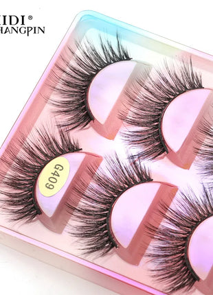 Faux Cils 3/5 Pairs False Eyelashes make up Natural Long Dramatic Halloween Eyeylash 3D Mink Lashes Tools Extension maquiagem - Riparo82