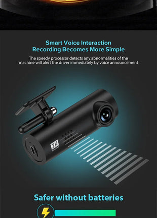Dash Cam Smart Car DVR Camera Wifi APP Voice Control Dashcam 1080P HD Night Vision Car Camera Video Recorder G-sensor dash cam - Riparo82