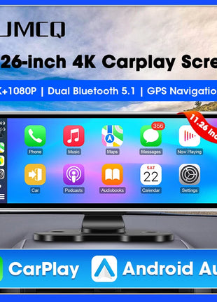 11.26 inch Dash Cam 4K Car DVR Wireless Carplay & Android Auto GPS Navigation Video Recorder Dashboard Dual Lens Wifi FM AUX - Riparo82