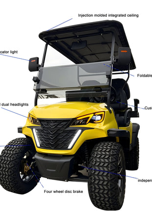New Energy Sightseeing Car Electric Golf Cart with Electric Four-Wheel Vehicle off-Road Vehicle 2025 Latest Model Factory Direct - Riparo82