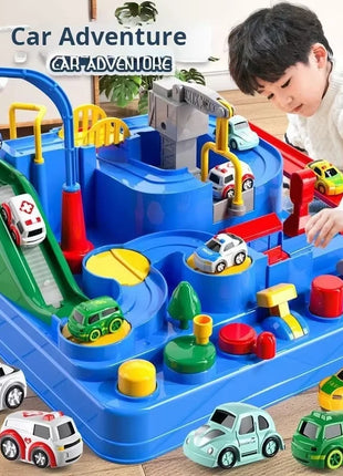 Modello di auto ferroviaria da corsa Giocattoli educativi Pista per bambini Gioco di avventura Cervello Meccanico Interattivo Treno Animali Giocattolo razzo spaziale - riparo82