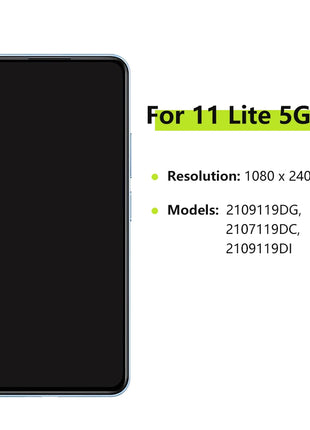 Schermo Amoled Per Xiaomi 11 Lite 5G NE Display LCD Touch Panel Digitizer Assembly per Mi 11Lite 5G NE 2109119DG 2107119DC - riparo82