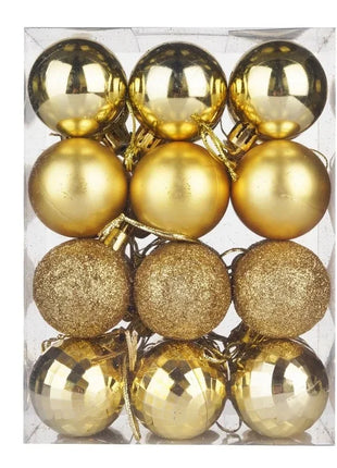 24 pezzi 4 cm albero di Natale palline di Natale decorazioni palline ornamento di nozze per feste - riparo82