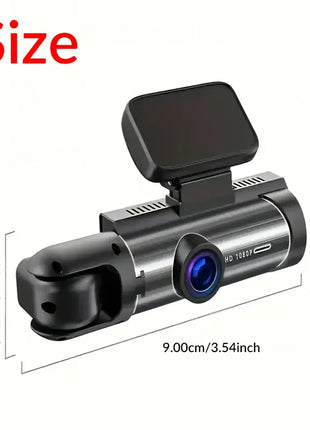 Dash Cam 3.16 Inch 3 Lens Dash Cam, Front Built-in Rear Camera, G Sensor HD Night Vision Wide Angle Car DVR, With 32GB SD Card - Riparo82