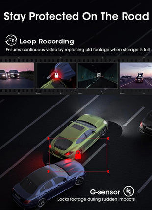 10/11.26" Wireless Carplay Screen for Car,4K Dash Cam HD Car DVR,Android Auto GPS Navigation Video Recorder,1080P Camera,FM,WIFI - Riparo82