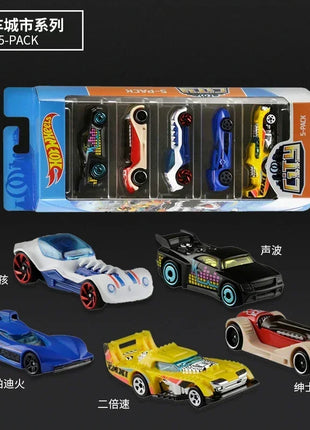 Hot Wheels Set 5 Auto Sportive 1:64 - Pack Modellini Metallo Pista