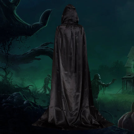 Halloween Cloaks Capes Women Men Cosplay Costumes Long Hooded Devil Demon Dress Up Props Performance Costume for Halloween Party