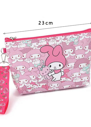 Kawaii Cartoon PU Kuromi HelloKitty Makeup Bag Cute MyMelody Cinnamoroll Large Capacity Handbag Lipstick Storage Bag Girls Gifts - Riparo82