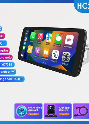 8+128G 10.1'' 360 Rotatable 1 Din AutoRadio GPS for Universal Car Multimedia Player Stereo 1DIN Video Autoradio Carplay HeadUnit