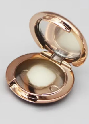 Eyeshadow Palette with Puff 0.2-1g Round Monochromatic Case Small 25mm Portable Shadow Highlight Box for Mini Cosmetic Sample - Riparo82