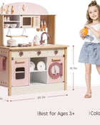 Robotime Cucina da gioco in legno Set da gioco da cucina per bambini Lavatrice Lavastoviglie Set da gioco da cucina per bambini Regalo per ragazzi e ragazze Caramello - riparo82