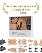 NUOVO Set di binari in legno Pacchetto di espansione per binari in legno di faggio Set di binari ferroviari adatti per tutte le marche Treni Giocattoli per regali per bambini