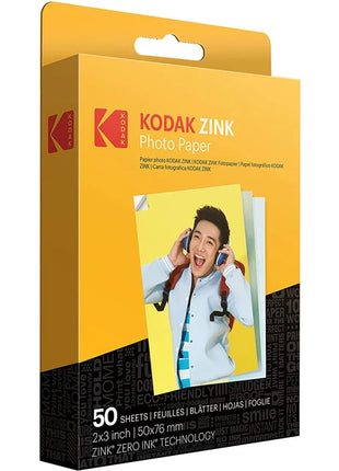 Carta fotografica originale Kodak Premium Zink da 2"x3" (20-100 fogli) compatibile con Kodak Smile, Kodak Step, carta fotografica PRINTOMATIC