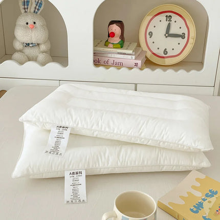 Soft Low Neck Pillow Help Sleep and Protect The Pillow Neck Household Soybean Fiber SPA Massage Pillow for Sleeping Almohada 이불