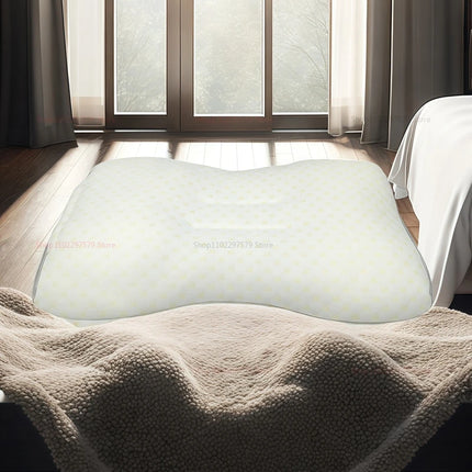 Cervical Orthopedic Neck Pillow for Better Sleep and Neck Support Soybean Fiber SPA Massage Pillow for Home Travel Relaxation