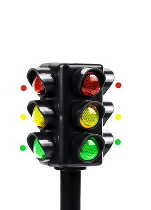 Semafori bifacciali simulati Lampada per segnaletica stradale Segnali per attraversamenti pedonali con base Giocattoli per l'apprendimento precoce per ragazzi e ragazze - riparo82