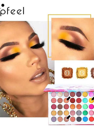 POPFEEL Color Studio Eyeshadow Palette, Highly Pigmented 40 Shades Matte and Shimmers Makeup Palette, Waterproof Blendable