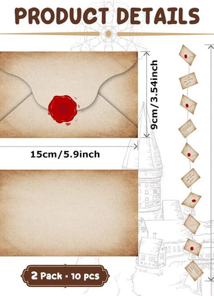 20pcs Magic Wizard Floating Acceptance Letters Banners for Halloween Harry Themed Party Decoration Masquerade Welcome Letter - Riparo82