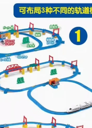 TAKARA TOMY TOMICA Pule Road Shinkansen Set tridimensionale di lusso Set di binari del treno elettrico N700S Giocattolo per bambini. - riparo82