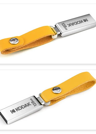 Chiavetta USB 2.0 KODAK 128 GB 64 GB Pendrive 32 GB Chiavetta di memoria in metallo con cinturino in pelle Penna Chiavetta USB per Micro PC