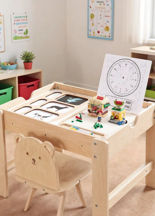 Tavolo sensoriale ottico in legno per bambini Montessori utilizzato per giochi da tavolo sensoriali Regalo di giocattoli per l'ortografia di numeri e lettere - riparo82