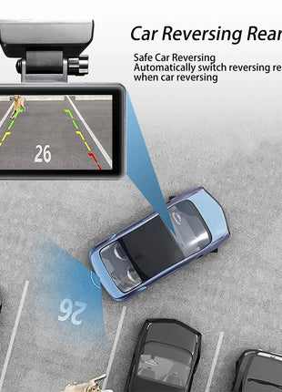 DashCam 4K for car Camera Front and Rear DVR with Reversing Touch Screen 24h Parking G-sensor with 64GB Card - Riparo82